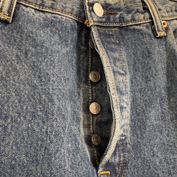 Vintage 90's Levis 501 Original Fit Jeans Straight Leg Button Fly 36x34 - Picture 2 of 7